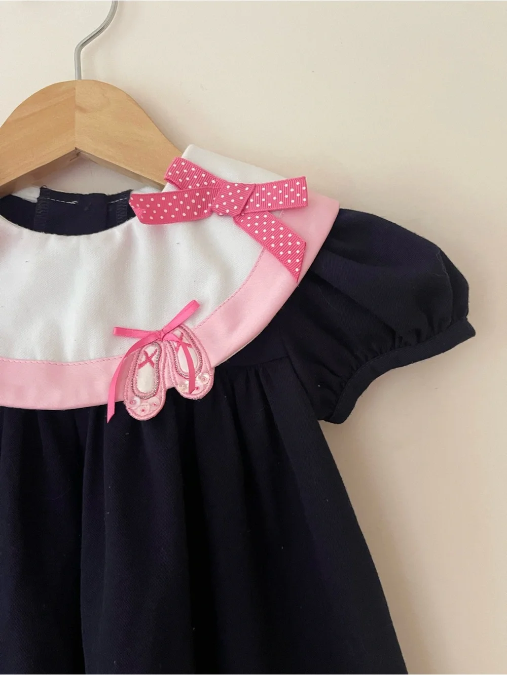 RARE EDITIONS EUC Ballerina Ballet Theme Appliqué Dress
